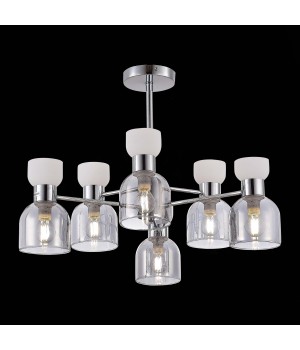 SLE1045-102-06 Люстра потолочная Хром/Белый, Дымчатый E14 6*40W VENTO-foto4