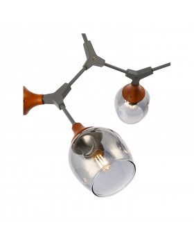 SLE113402-05 Люстра потолочная Серый, Темное дерево/Зеркальный E27 5*60W CIOTOLLA-foto3