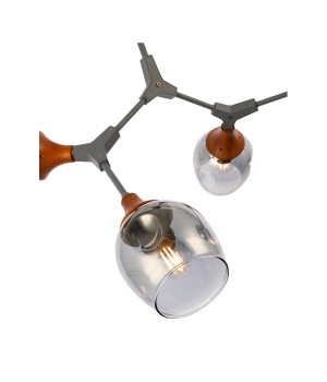 SLE113402-05 Люстра потолочная Серый, Темное дерево/Зеркальный E27 5*60W CIOTOLLA-foto3