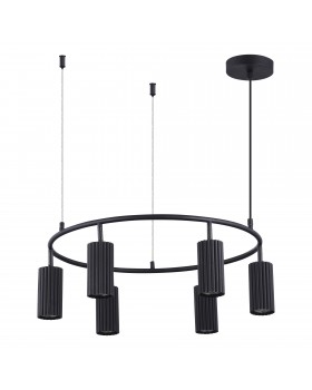 SL1213.403.06 Светильник подвесной ST-Luce Черный/Черный GU10 6*5W 4000K KENDO-foto2