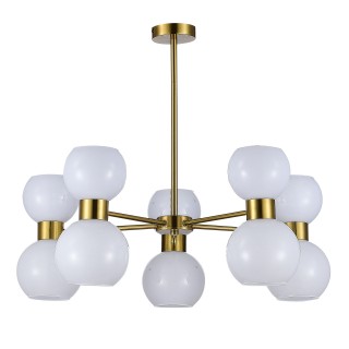 SLE1138-302-10 Люстра потолочная Латунь/Белый E27 10*60W THONET-foto2