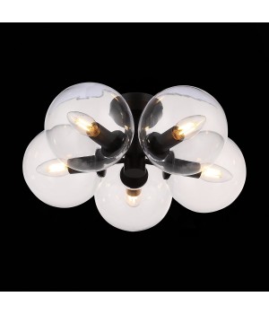 SL424.402.05 Люстра потолочная Черный/Прозрачный E14 5*40W ROSELLO-foto5