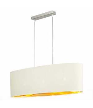 SLE300563-03 Светильник подвесной Никель/Золотистый, Светло-бежевый E27 3*40W BRESCIA-foto3