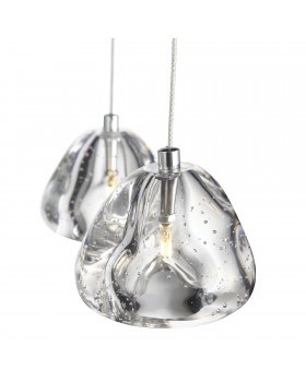 SL6017.101.03 Светильник подвесной ST-Luce Хром/Прозрачный с пузырьками воздуха LED 3*3W 3000K WATERFALL-foto3
