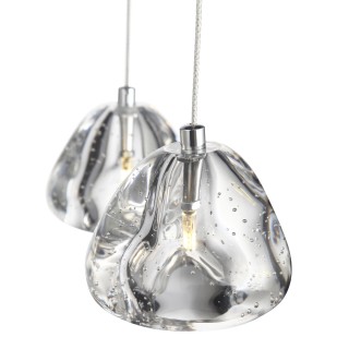 SL6017.101.03 Светильник подвесной ST-Luce Хром/Прозрачный с пузырьками воздуха LED 3*3W 3000K WATERFALL-foto3
