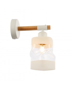 SLE114501-01 Светильник настенный Белый, Светлое дерево/Белый, Прозрачный E27 1*60W ABIRITTO-foto11