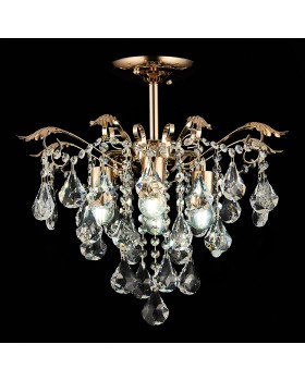 SLE160202-04 Светильник потолочный Французское золото/Прозрачный E27 4*60W KRISTO-foto6