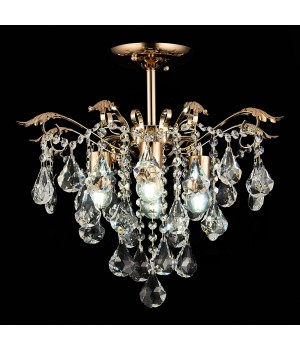 SLE160202-04 Светильник потолочный Французское золото/Прозрачный E27 4*60W KRISTO-foto6