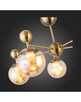 SLE106302-05 Люстра потолочная Бронзовый/Прозрачный, Янтарный E27 5*60W PECHIO-foto9