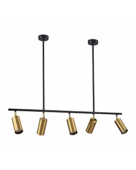 SL1206.413.05 Светильник подвесной ST-Luce Черный/Латунь GU10 5*5W 4000K SORMANO-foto2