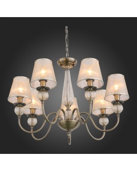 SL185.303.07 Люстра подвесная, потолочная Бронза, Прозрачный/Бежевый, Бронза E14 7*40W GRAZIA-foto4