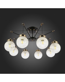 SLE110302-08 Светильник подвесной Черный, Бронза/Прозрачный, Белый E27 8*60W STRICCE-foto4