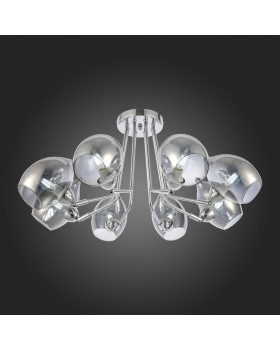 SLE102402-08 Люстра потолочная Хром/Дымчатый E14 8*40W RINNO-foto7