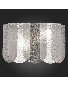 SLE1125-101-02 Светильник настенный Хром/Прозрачно-Дымчатый E14 2*40W ERZO-foto5