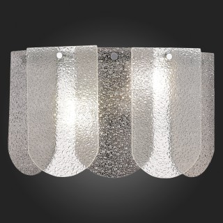 SLE1125-101-02 Светильник настенный Хром/Прозрачно-Дымчатый E14 2*40W ERZO-foto5