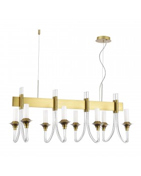 SL1241.213.08 Люстра подвесная ST-Luce Золотистый/Белый E14 8*40W VETRANO-foto2