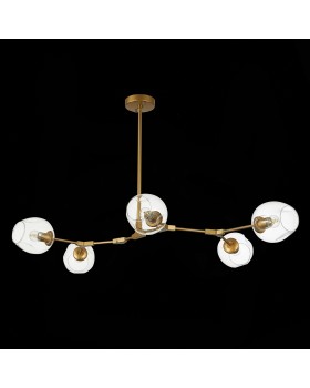 SLE154823-05 Люстра подвесная Золотистый/Прозрачный E27 5*40W RAMETTO-foto4