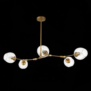 SLE154823-05 Люстра подвесная Золотистый/Прозрачный E27 5*40W RAMETTO-foto4