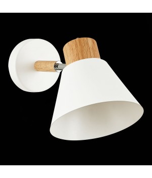 SLE103701-01 Светильник настенный Светлое дерево, Белый/Белый E27 1*60W BUVE-foto4