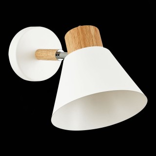 SLE103701-01 Светильник настенный Светлое дерево, Белый/Белый E27 1*60W BUVE-foto4