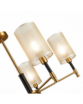 SLE300302-05 Люстра потолочная Латунь, Черный/Шампань E14 5*40W GRANZE-foto3