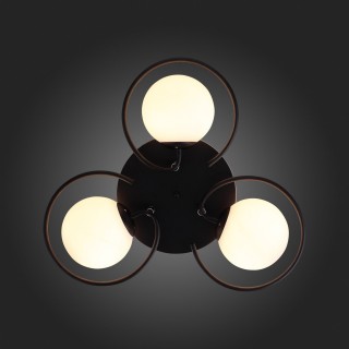 SL418.402.03 Люстра потолочная Черный/Белый E27 3*60W GALIO-foto9