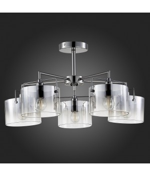 SLE155602-05 Люстра потолочная Хром/Дымчатый E14 5*40W NOSTA-foto6