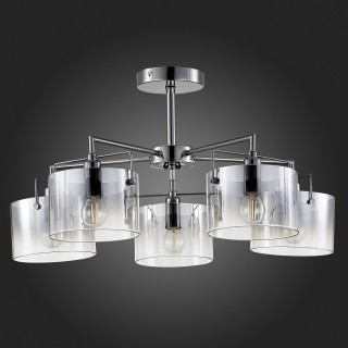 SLE155602-05 Люстра потолочная Хром/Дымчатый E14 5*40W NOSTA-foto6