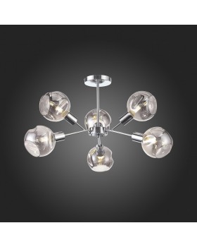 SLE155102-06 Люстра потолочная Хром/Дымчатый E14 6*60W GENTORE-foto5