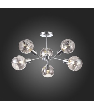 SLE155102-06 Люстра потолочная Хром/Дымчатый E14 6*60W GENTORE-foto5
