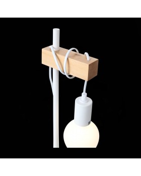 SL1142.504.01 Прикроватная лампа Белый, Светлое дерево E27 1*60W BAGETTI-foto5