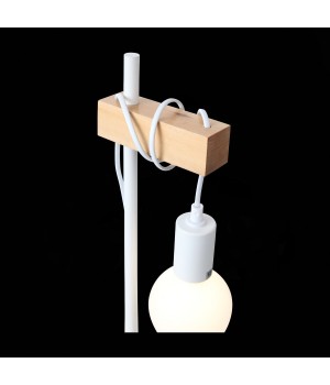 SL1142.504.01 Прикроватная лампа Белый, Светлое дерево E27 1*60W BAGETTI-foto5