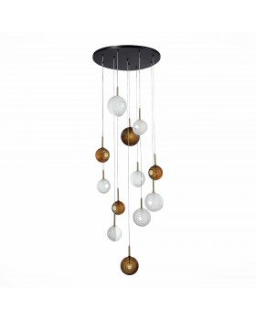 SL1183.543.12 Светильник подвесной ST-Luce Латунь/Черный, Белый G4 12*5W Foligno-foto2