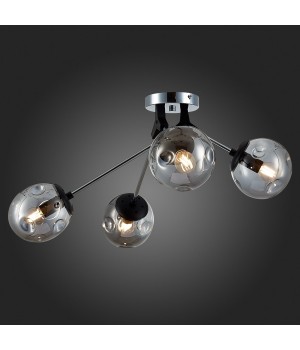 SLE106002-04 Люстра потолочная Хром, Черный/Дымчатый E14 4*40W MAREA-foto5