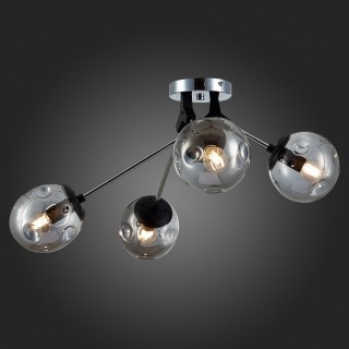 SLE106002-04 Люстра потолочная Хром, Черный/Дымчатый E14 4*40W MAREA-foto5