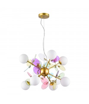 SLE2502-203-08 Люстра подвесная Золотистый/Разноцветный G9 8*5W VOLA-foto2