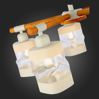 SLE114502-05 Люстра потолочная Белый, Светлое дерево/Белый, Прозрачный E27 5*60W ABIRITTO-foto9