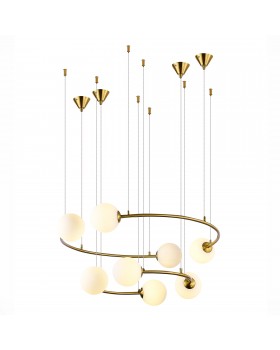 SL1186.303.08 Светильник подвесной ST-Luce Латунь/Молочный G9 8*5W ARKOS-foto3