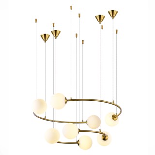 SL1186.303.08 Светильник подвесной ST-Luce Латунь/Молочный G9 8*5W ARKOS-foto3