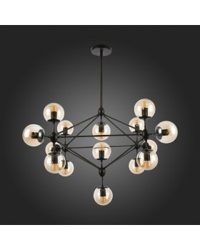 SLE154903-15 Люстра подвесная Черный/Янтарный E27 15*40W LACOTTA-foto6