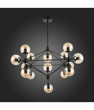 SLE154903-15 Люстра подвесная Черный/Янтарный E27 15*40W LACOTTA-foto6