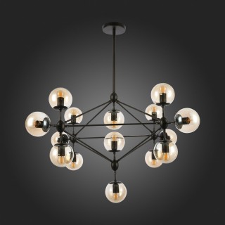 SLE154903-15 Люстра подвесная Черный/Янтарный E27 15*40W LACOTTA-foto6