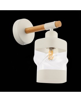 SLE114501-01 Светильник настенный Белый, Светлое дерево/Белый, Прозрачный E27 1*60W ABIRITTO-foto8