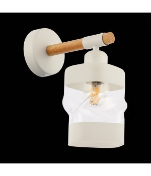 SLE114501-01 Светильник настенный Белый, Светлое дерево/Белый, Прозрачный E27 1*60W ABIRITTO-foto8