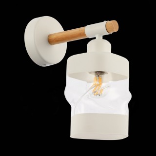 SLE114501-01 Светильник настенный Белый, Светлое дерево/Белый, Прозрачный E27 1*60W ABIRITTO-foto8