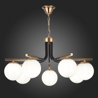 SLE106803-07 Люстра подвесная Французское золото, Черный/Белый E14 7*40W SONCO-foto5