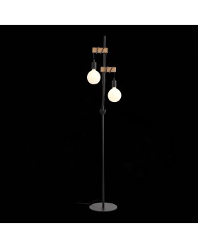 SL1142.405.01 Торшер Черный, Светлое дерево E27 2*60W BAGETTI-foto6