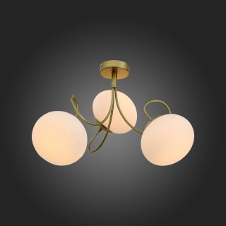 SL717.202.03 Люстра потолочная Золото/Белый E27 3*40W ACINI-foto5