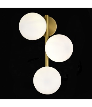 SLE1191-201-03 Бра Золотистый/Белый E27 3*60W FRATTA-foto4