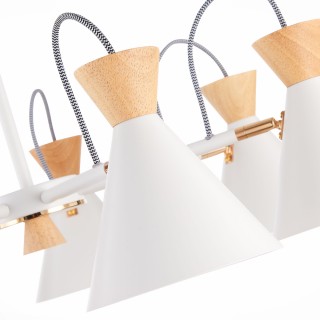 SLE125102-07 Люстра потолочная Белый, Золото/Белый, Светлое дерево E14 7*40W Modica-foto3